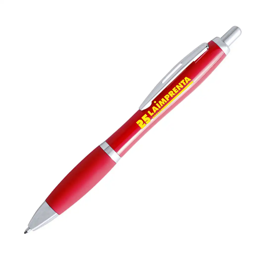 Bolígrafo personalizado con logo de marca, pedido real para LA IMPRENTA