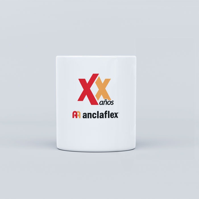 Taza personalizada con el logo de Anclaflex